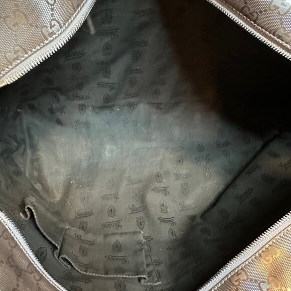 Authentic Gucci Imprime GG Monogram Large Zippered Shopping Tote Bag - Picture 11 of 14